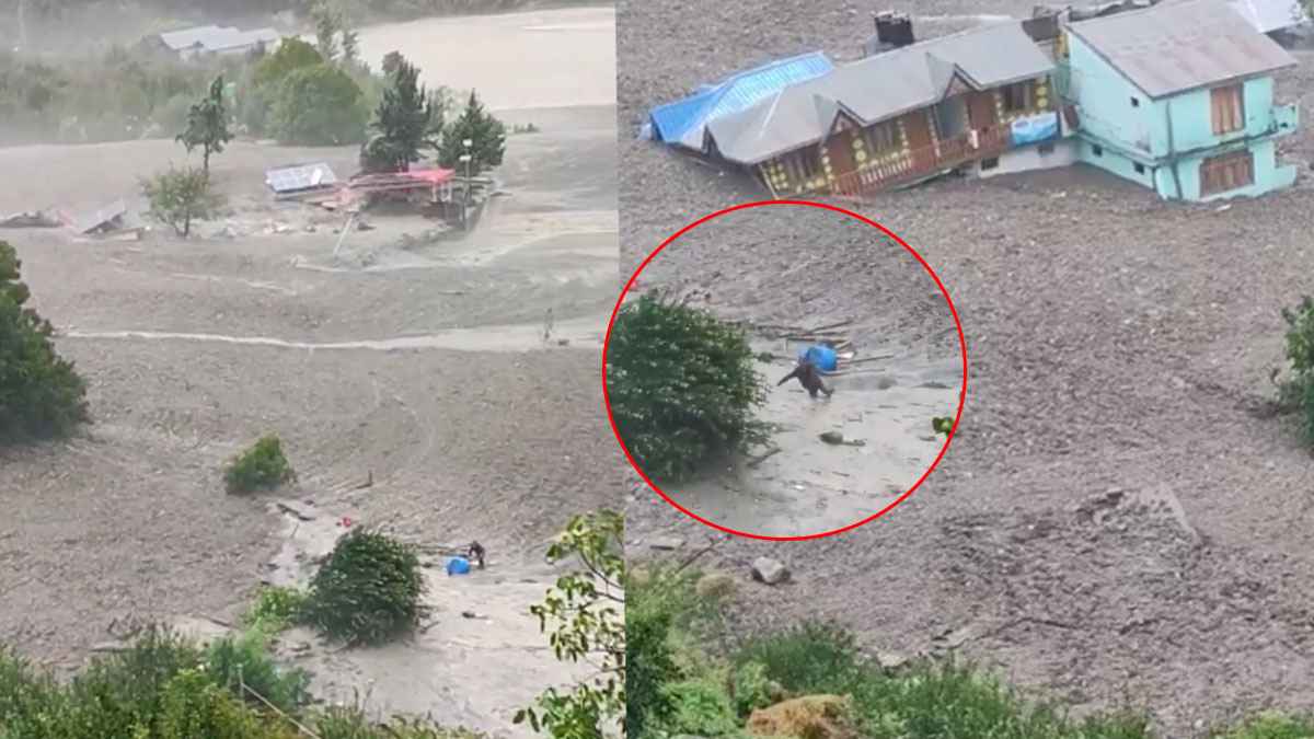 Uttarkashi Cloudburst: भयंकर आपदा में 'चमत्कार', जिंदा बचे शख्स का वीडियो आया सामने