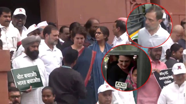 INDIA Alliance March: विपक्ष के मार्च को पुलिस ने रोका, प्रियंका और राहुल गांधी समेत कई सांसद हिरासत में INDIA Alliance March