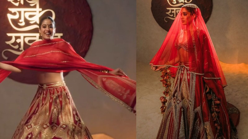Janhvi Kapoor बनीं लाल जोड़े में दुल्हन, वायरल वीडियो देख फैंस भी हुए हैरान