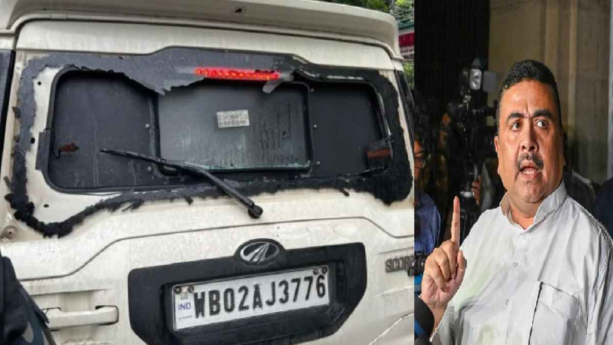 हाई सिक्योरिटी के बीच BJP नेता के काफिले पर हमला, गाड़ियों पर की पत्थरबाजी