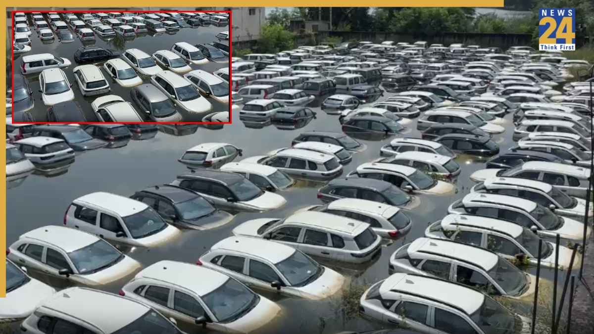 हरियाणा में मारुति की 300 नई कारें डूबीं, भारी बारिश के चलते स्टॉकयार्ड में भरा पानी, देखिए वीडियो में हाल
