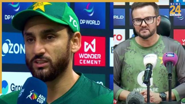 Salman Ali Agha and Mike Hesson