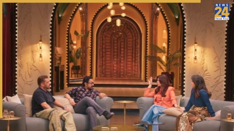 Salman Khan, Aamir Khan, Twinkle Khanna and Kajol Salman Khan Opens Up About His Relationships on Twinkle Khanna and Kajol Show Two Much with Kajol and Twinkle