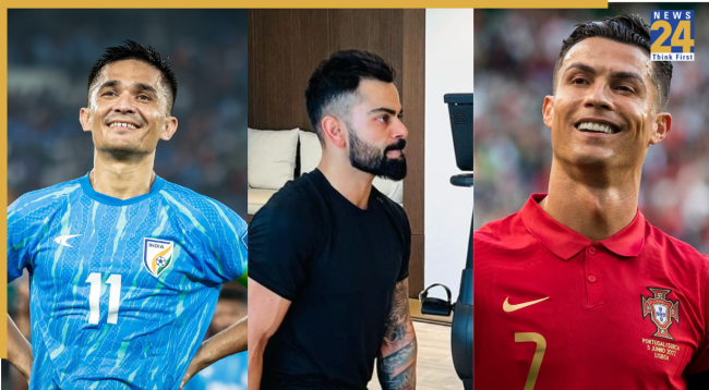 Sunil Chhetri, Virat Kohli, Cristiano Ronaldo