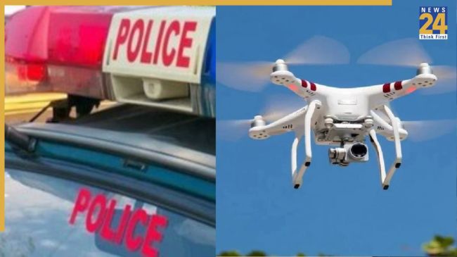 Basti News, Basti Latest News, Basti Police, Basti Haraiya Tehsil, Night Watch, Drone, बस्ती न्यूज, बस्ती ताजा खबर, बस्ती पुलिस, बस्ती हरैया तहसील, रात में पहरा, ड्रोन