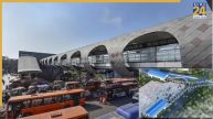 Delhi Metro, Noida Metro, Sector 51 Skywalk, Blue Line, Aqua Line, NMRC, air-conditioned skywalk, moving walkway, metro connectivity, Delhi-Noida travel, October 2, 2025, commuter convenience, travelator, infrastructure, seamless travel