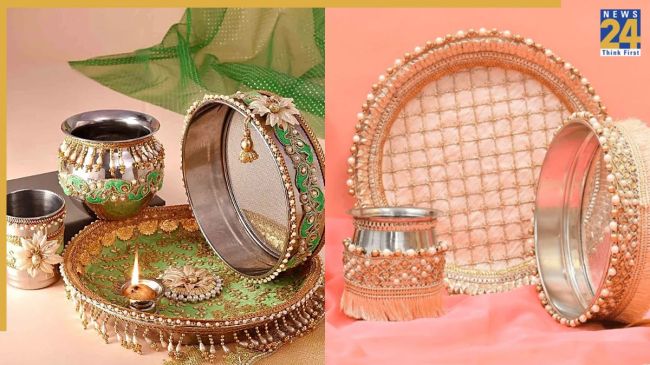 Karwa Chauth thali decoration