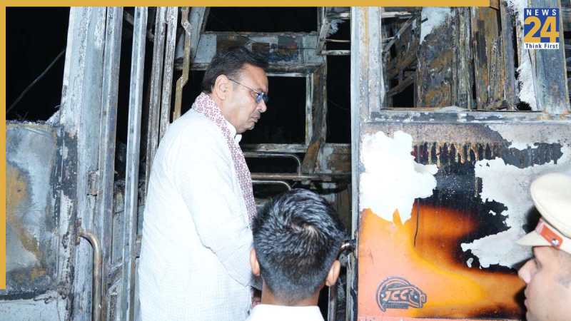 CM BHAJAN LAL CM BHAJAN LAL jaisalmair bus accident