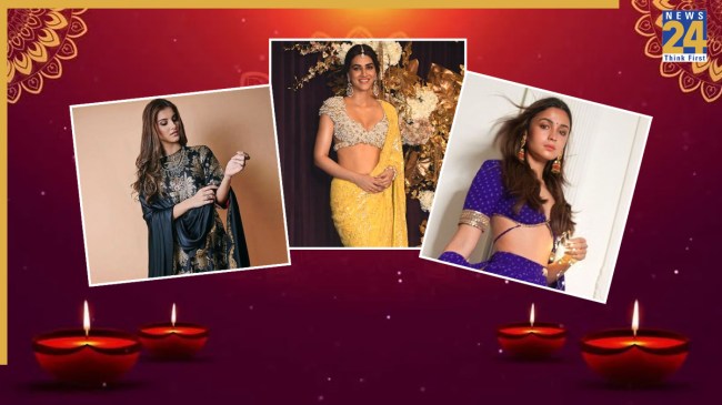 Diwali 2025 bollywood actresses indian outfit ideas