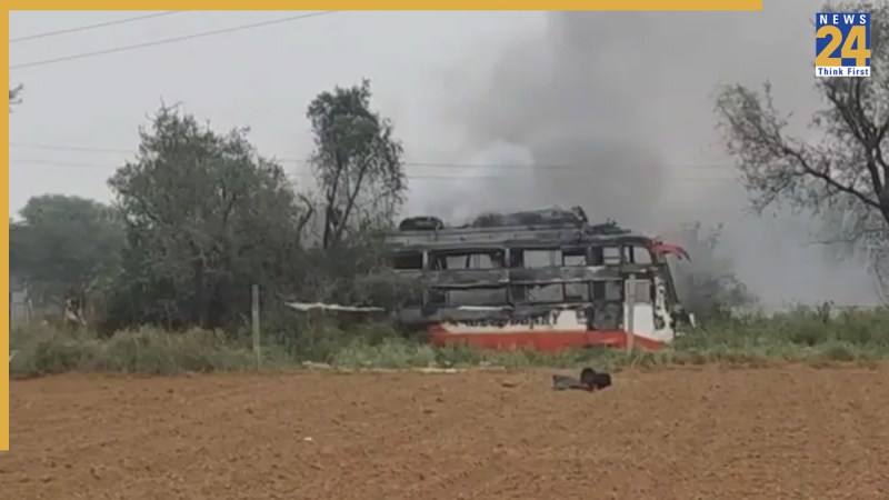 Bus Fire | Delhi Jaipur Highway | Rajasthan