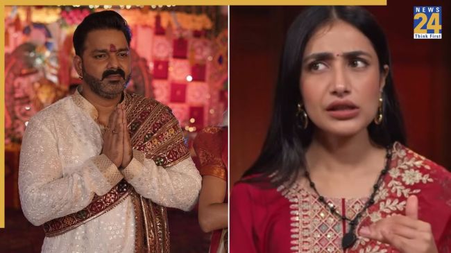 Rise And Fall, Dhanshree Verma, Dhanshree Verma wore red Suit Bindi