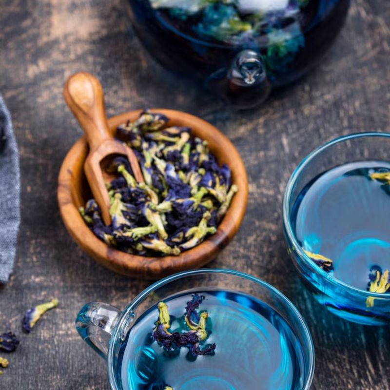Blue tea-1-2-3-4