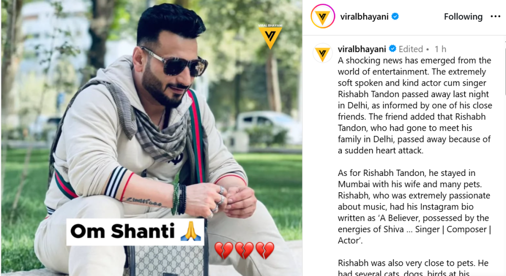 Rishabh Tandon Death