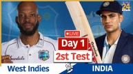 India vs west indies 2nd Test 1st Day Live Score Updates