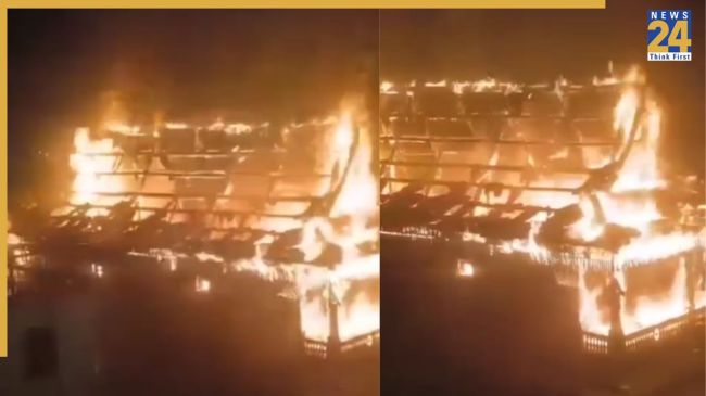 Shimla News, Shimla, Jahru Nag Temple, Rampur, Massive Fire, Shimla Police, Shimla Fire Department, शिमला न्यूज, शिमला, जाहरू नाग मंदिर, रामपुर, भीषण आग, शिमला पुलिस, शिमला दमकल विभाग