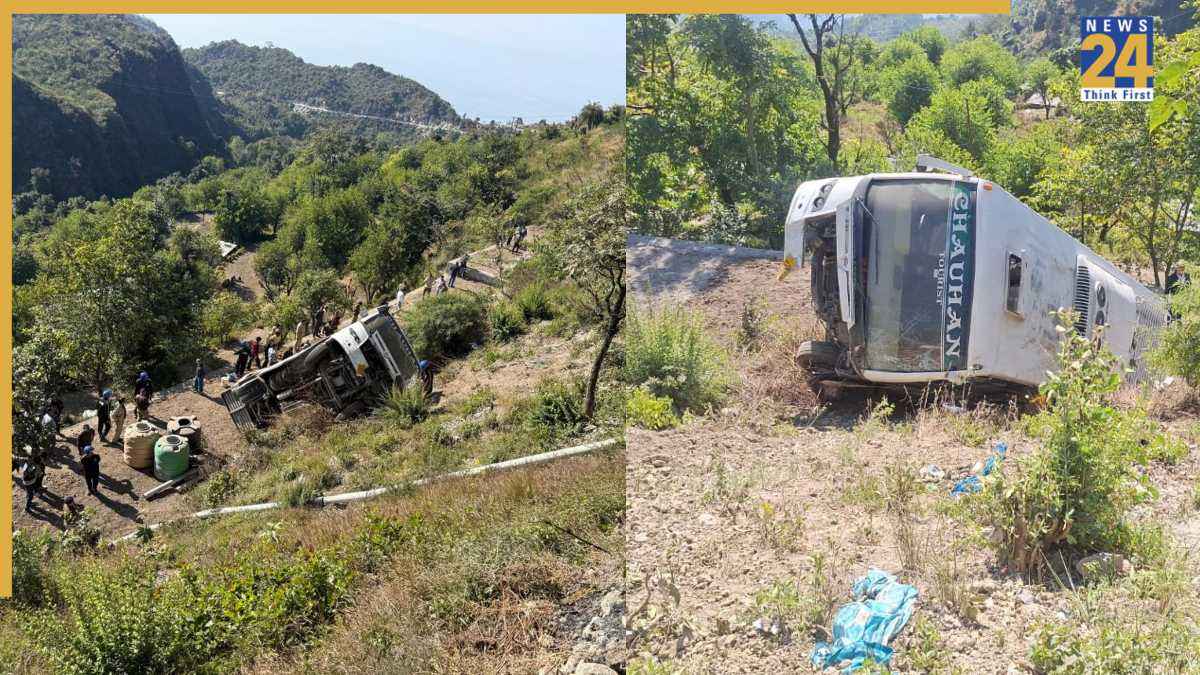 उत्तराखंड के टिहरी में खाई में गिरी बस