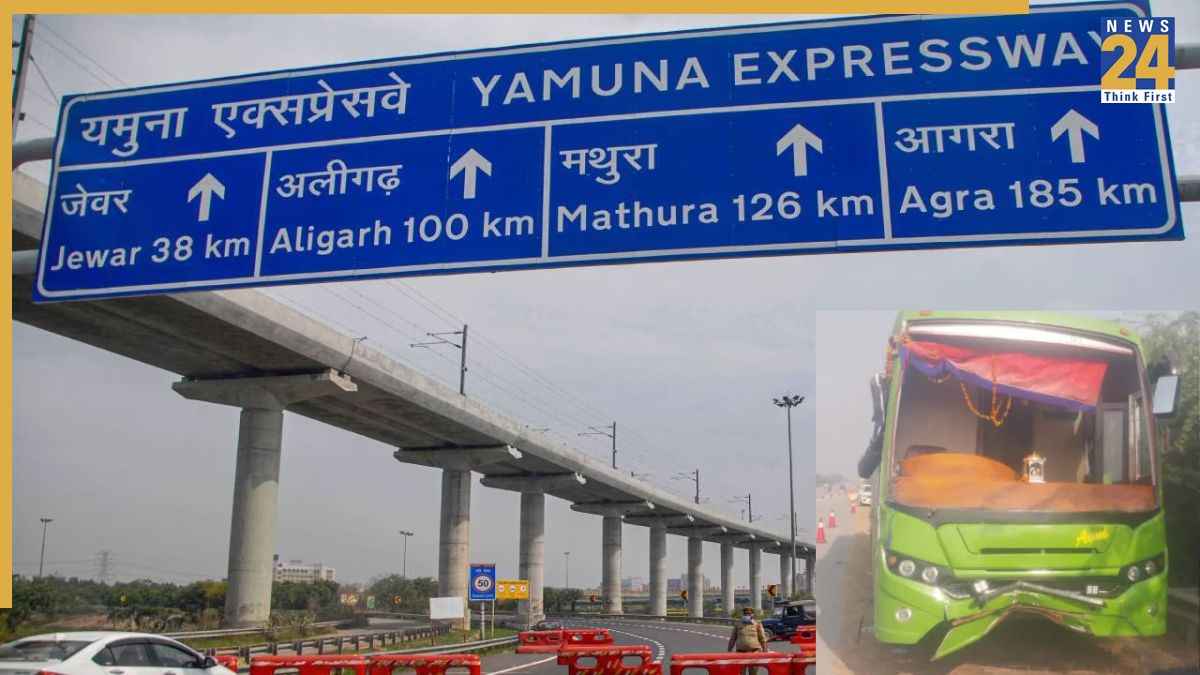 UP: यमुना एक्सप्रेस-वे पर बड़ा हादसा, यात्रियों से ओवरलोड डबल डेकर बस पलटी; 14 लोग घायल