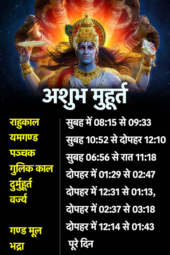 1 December 2025 Ka Ashubh Muhurat