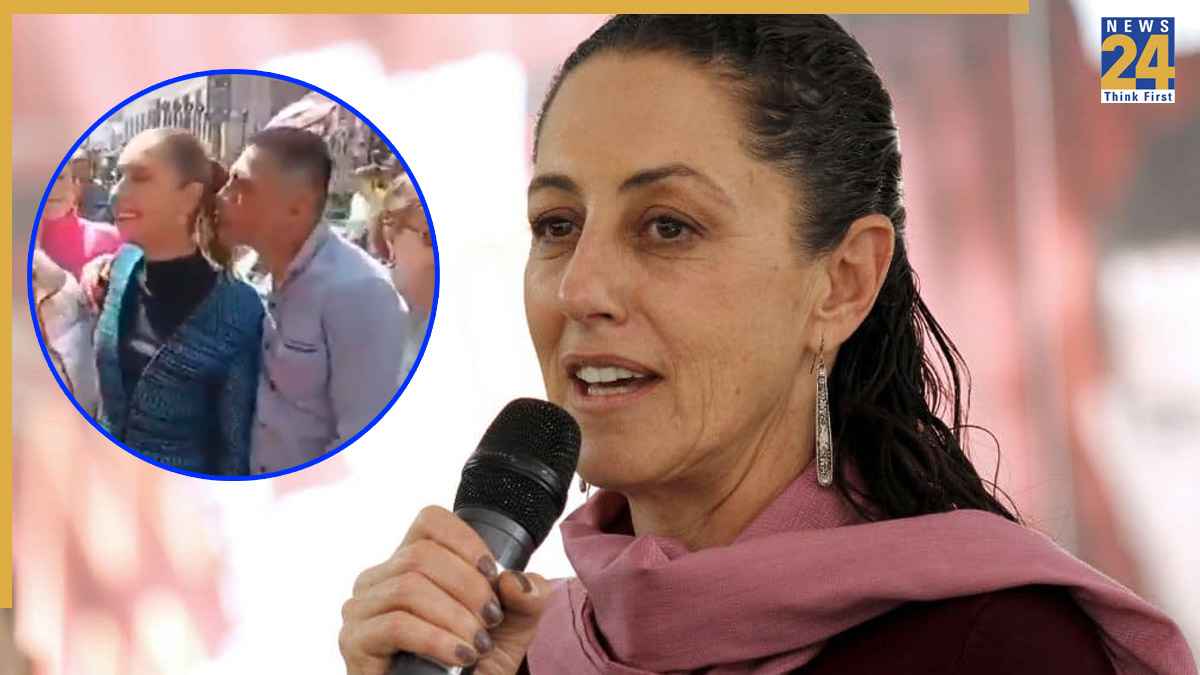 मेक्सिको की राष्ट्रपति के साथ गलत हरकत, बीच सड़क क्लाउडिया शेनबाम को Kiss करने की कोशिश