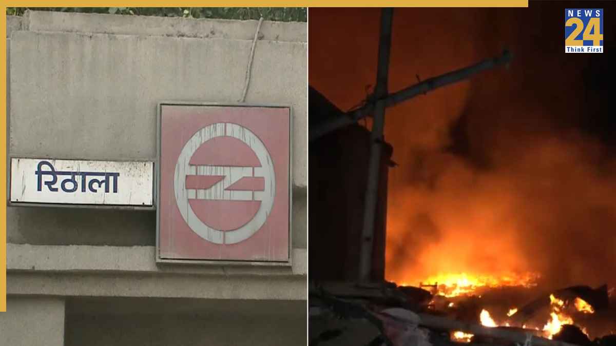 रिठाला मेट्रो स्टेशन के पास बंगाली बस्ती में लगी आग, मौके पर पहुंची 29 दमकल की गाड़ियां