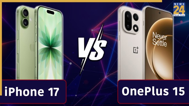 OnePlus 15 vs iPhone 17.