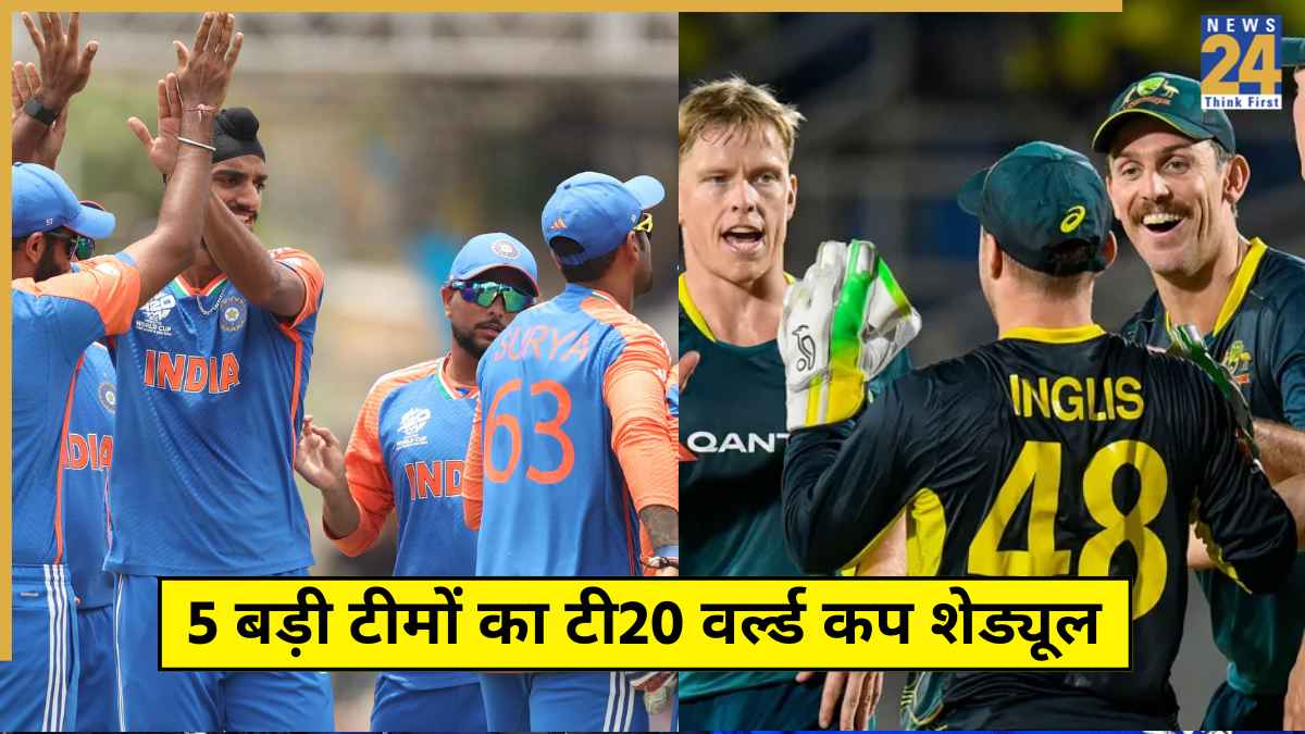T20 World Cup 5 Big Teams Schedule