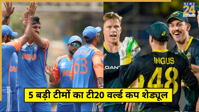 T20 World Cup 5 Big Teams Schedule