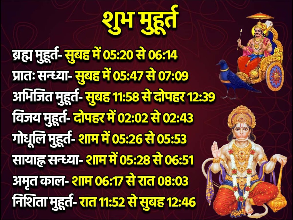 20 December Shubh Muhurat