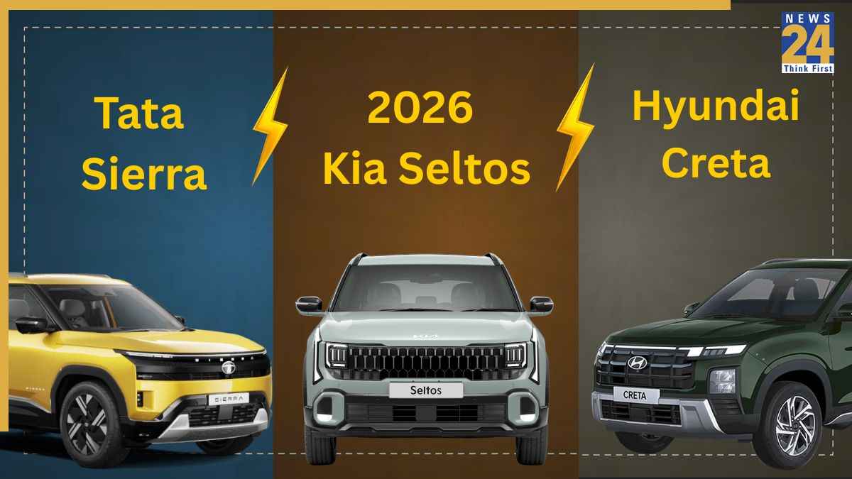 2026 Kia Seltos vs Tata Sierra vs Hyundai Creta: कौन-सी SUV है बेहतर? कीमत, फीचर्स और साइज की पूरी तुलना