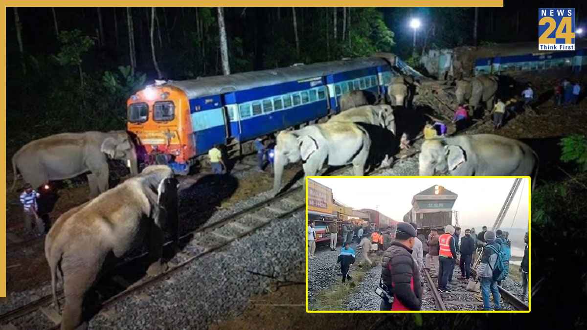 असम में बड़ा ट्रेन हादसा, राजधानी एक्सप्रेस पटरी से उतरी, चपेट में आने से 8 हाथियों की मौत
