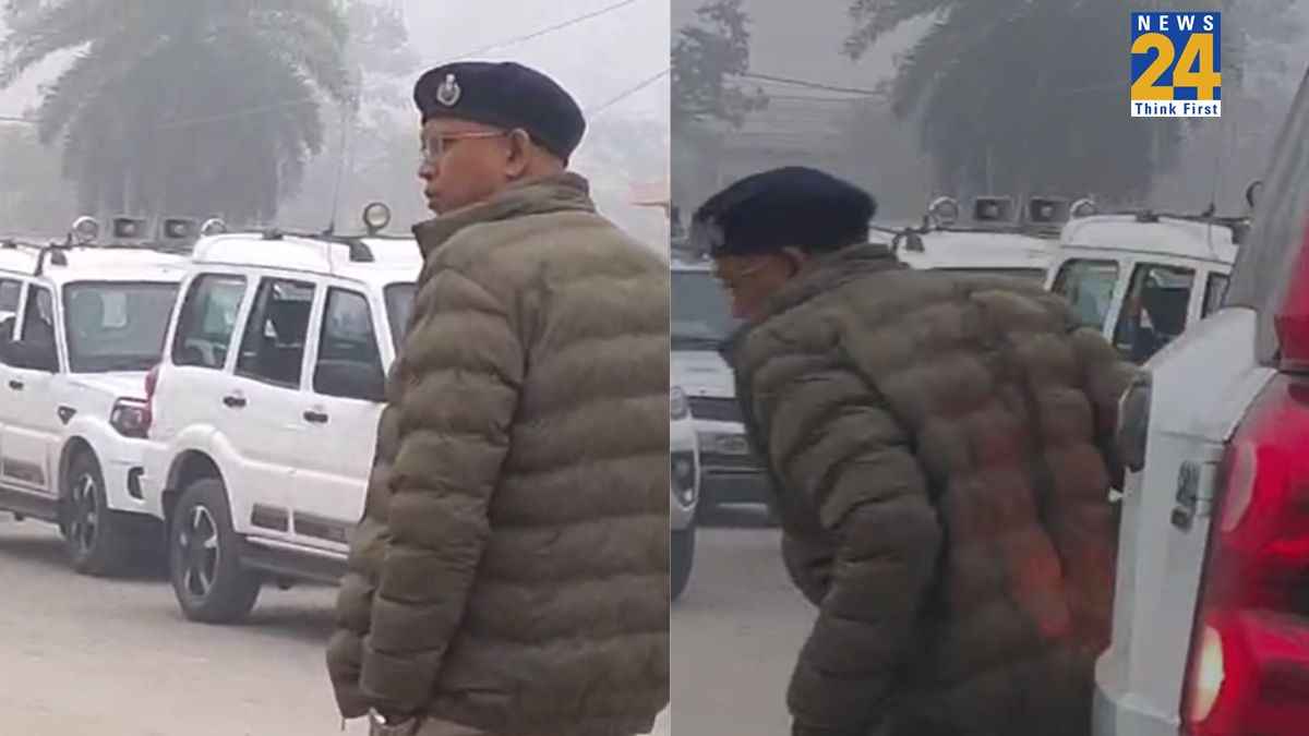 CM नीतीश कुमार के काफिले की गाड़ी ने ट्रैफिक डीएसपी को मारी टक्कर, वीडियो वायरल