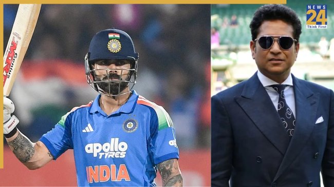 Virat Kohli and Sachin Tendulkar Virat Kohli and Sachin Tendulkar