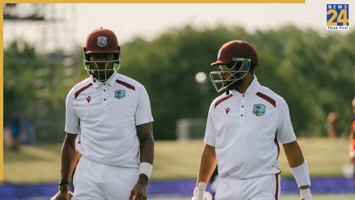 NZ vs WI: टेस्ट इतिहास का सबसे बड़ा टारगेट चेज करने से चूका वेस्टइंडीज, जस्टिन ग्रीव्स ने दोहरा शतक जड़ बचाई लाज