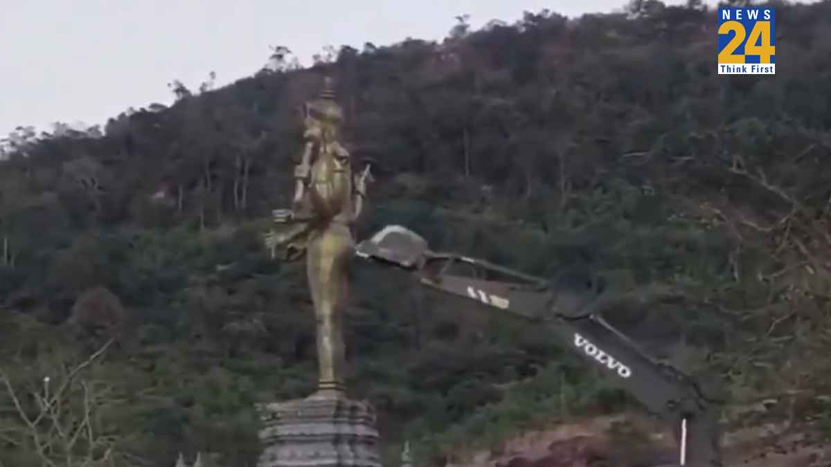 ancient statue of Lord Vishnu