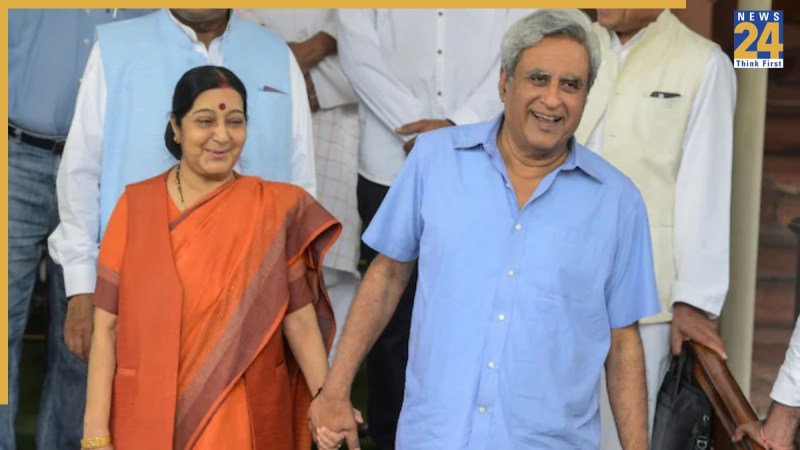 shushma swaraj husband died