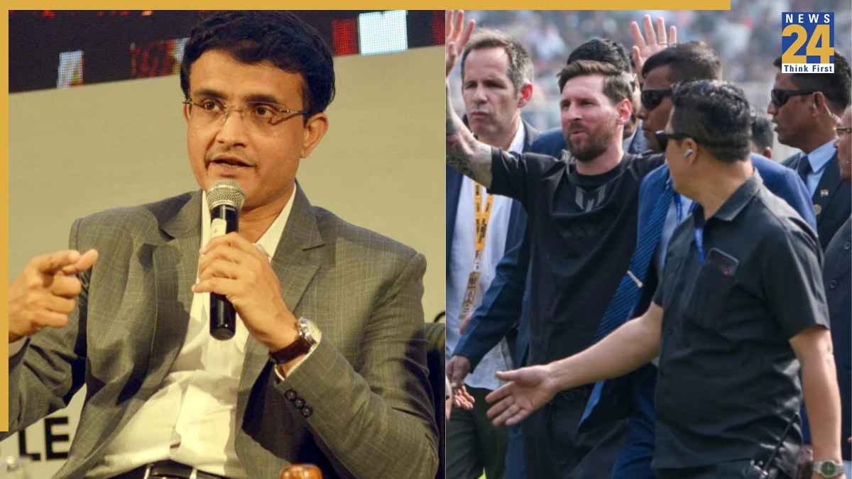 sourav ganguly and lionel messi kolkata event