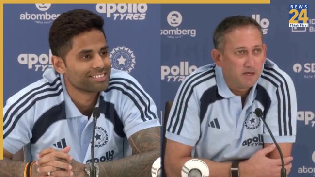 suryakumar yadav and ajit agarkar press conference today suryakumar yadav and ajit agarkar press conference today