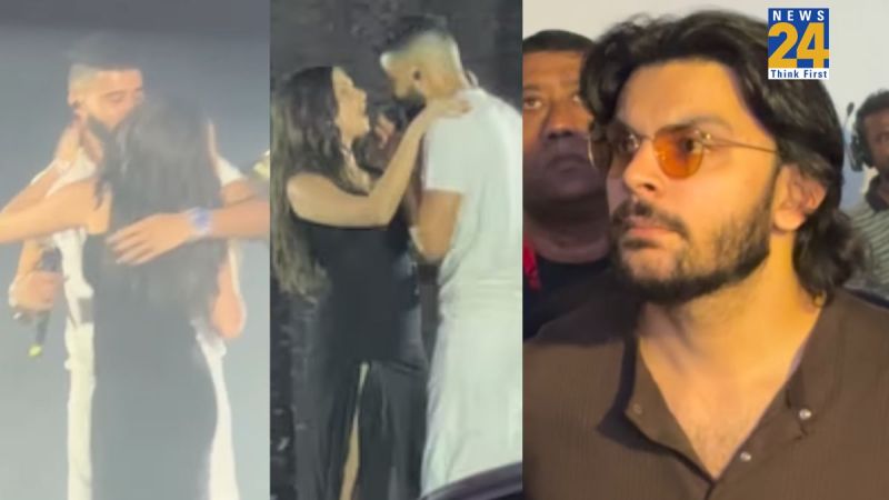 ap dhillon kisses hugs tara sutaria