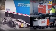 China driverless delivery van viral