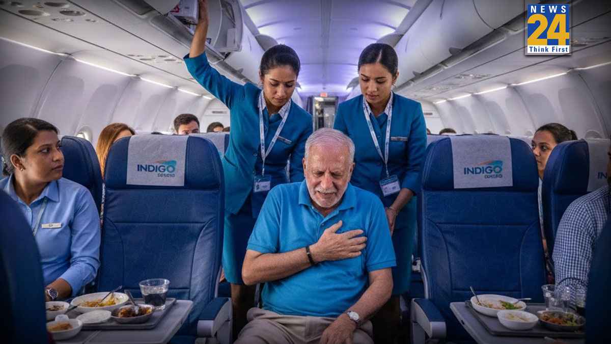 indigo flight heart attack