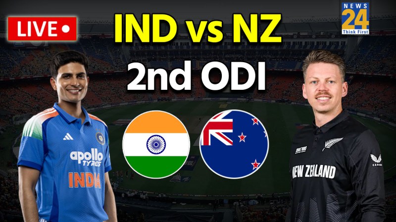 IND vs NZ 2nd ODI Live Cricket Match Score