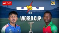 IND U19 vs ZIM U19 Under19 World Cup 2026 Live Score