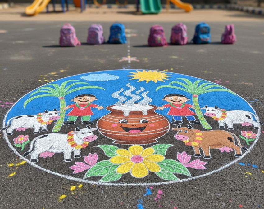 Pongal Rangoli Designs-1-2-3-4-5