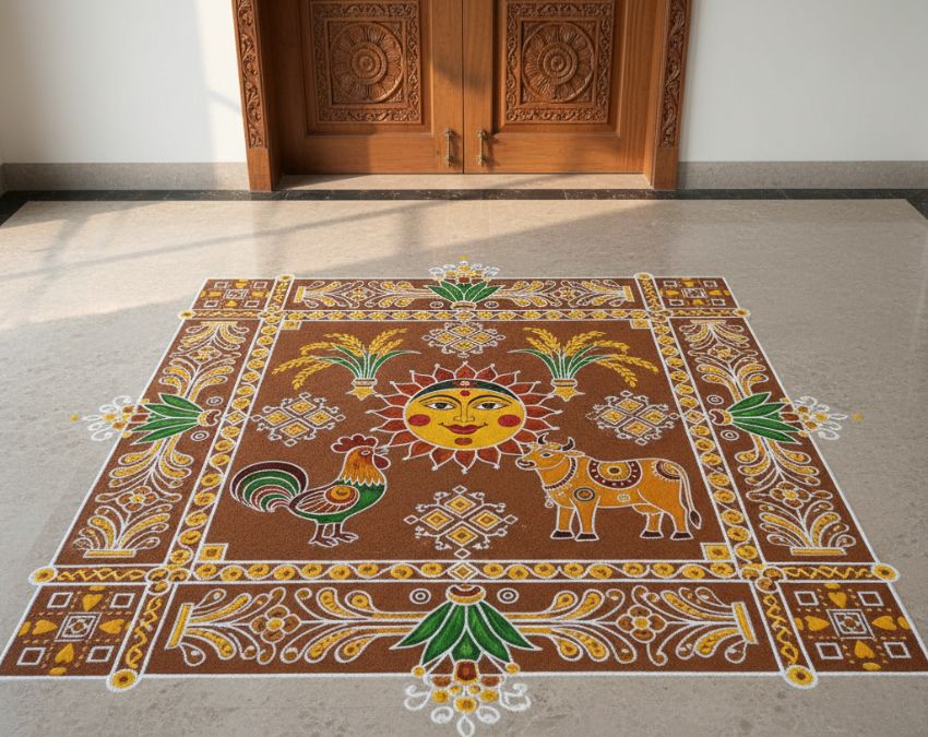 Pongal Rangoli Designs-1-2-3-4