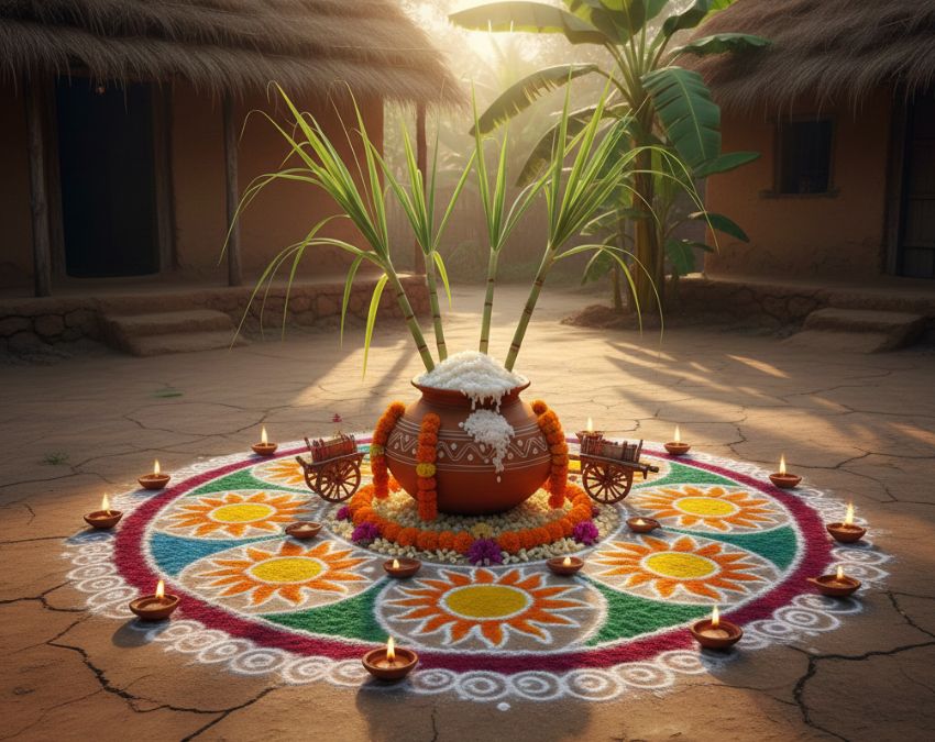 Pongal Rangoli Designs-1-2-3-4-5-6