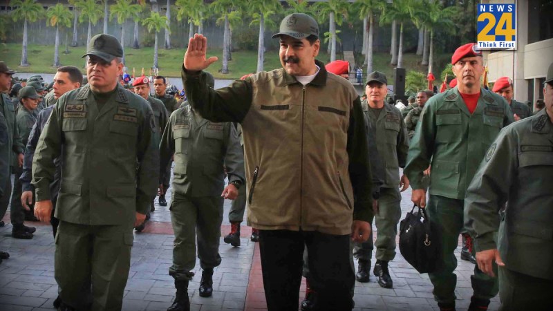President Maduro with his bodyguards
