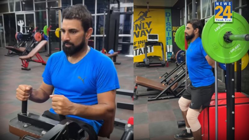 मोहम्मद शमी जिम में मेहनत करते हुए