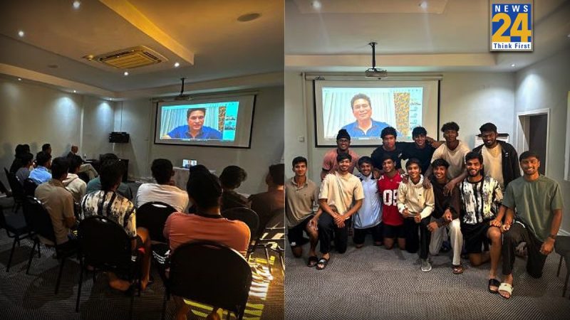 sachin tendulkar talk with india under 19 players