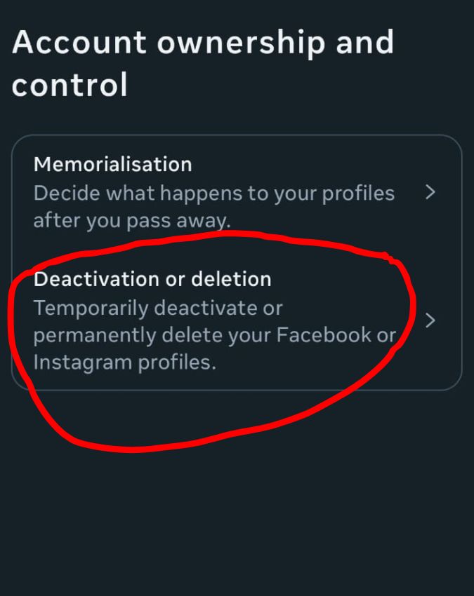 Instagram Account Delete-1-2-3-4-5