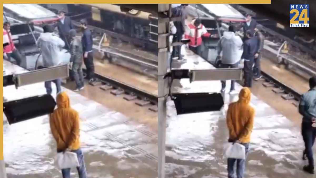 चारबाग रेलवे स्टेशन पर प्लेटफॉर्म से सीधे पटरी पर गिरी कार्ट, VIDEO हुआ जमकर वायरल